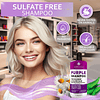 Shampoo Morado - Tónico para cabello rubio - Sin sulfatos ni