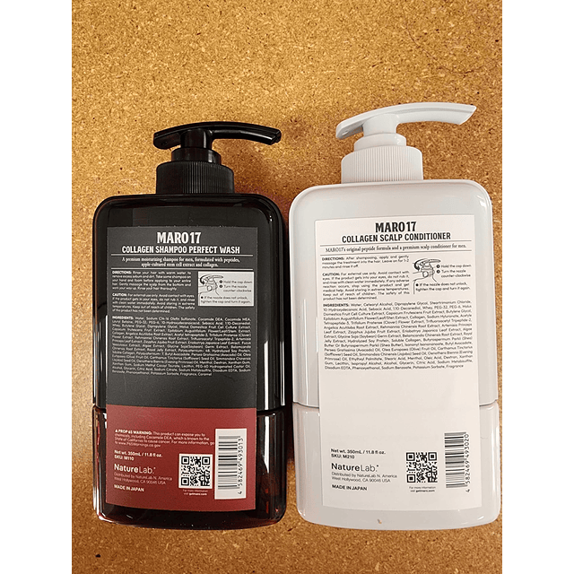 MARO17 Shampoo de colágeno Perfect Wash (11.6 oz) y acondici