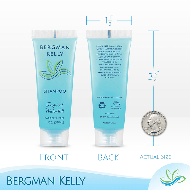 Bergman Kelly - Juego de Shampoo y acondicionador de viaje -