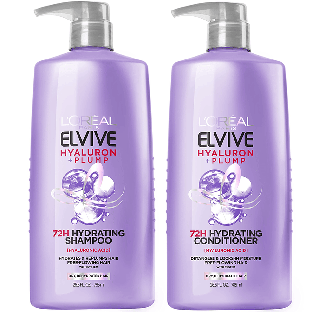 L'Oreal Paris Elvive Hyaluron Plump Shampoo y acondicionador