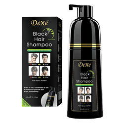 Shampoo de tinte de cabello negro para cabello gris, Shampoo