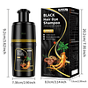 Black Hair Dye Shampoo 3 en 1, Shampoo de color natural para