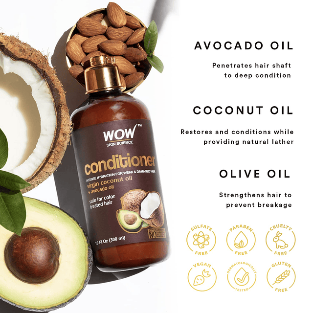 Acondicionador para el cabello - Aceite de coco y aguacate -