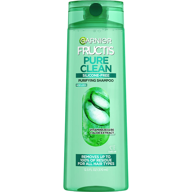 Shampoo purificante Fructis Pure Clean, sin silicona, 12.5 o