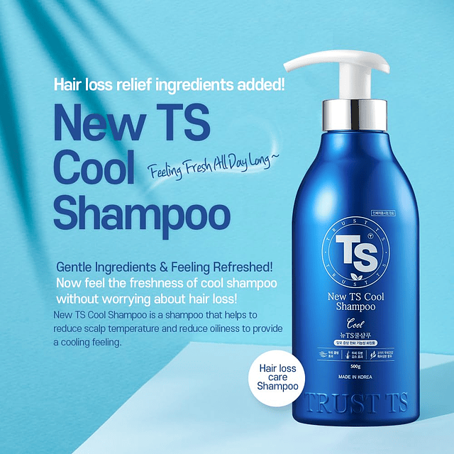 Nuevo Shampoo TS Cool para cuero cabelludo y cabello (16,9 o