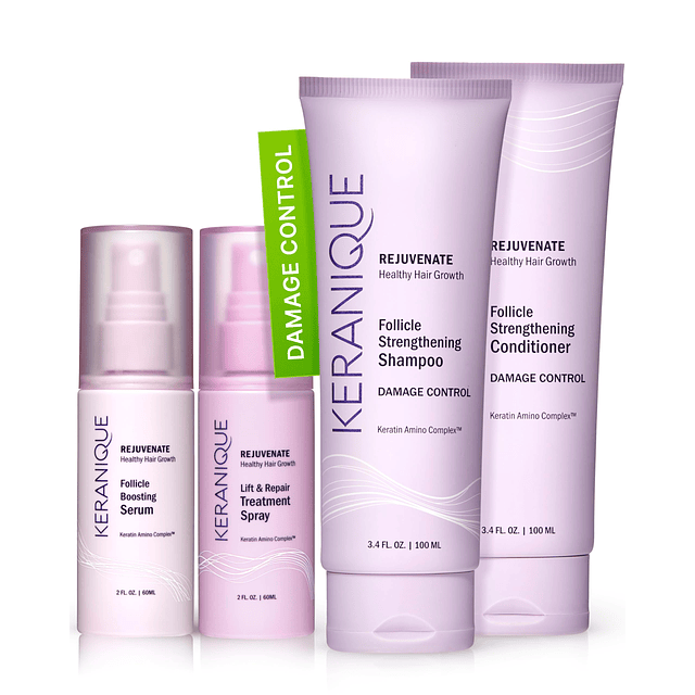 Set de control de daños para cabello fino - Shampoo y acondi