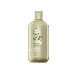 Shampoo y gel de baño restaurador de cáñamo de árbol de té,