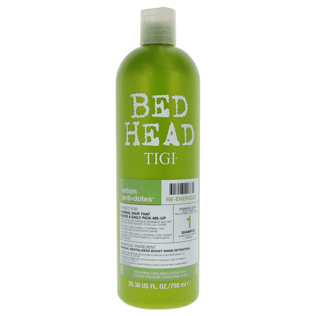 Tigi Bed Head Urban Antidotes Shampoo reenergizante, 25.36 o