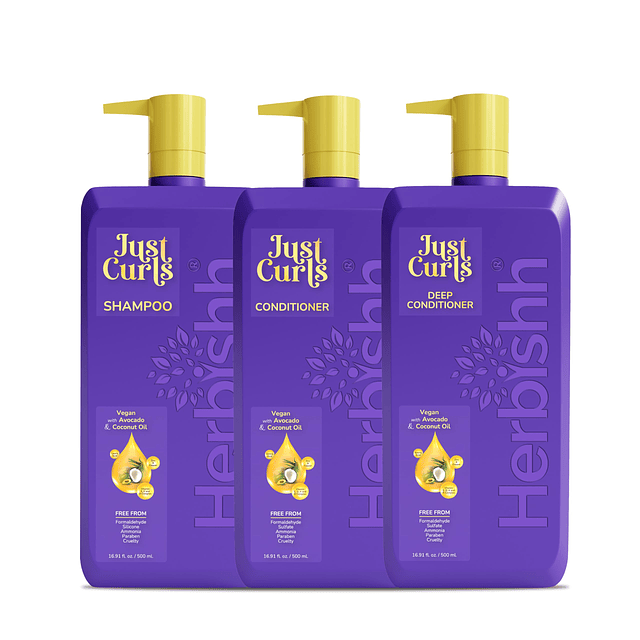 Just Curls Shampoo y acondicionador vegano + acondicionador