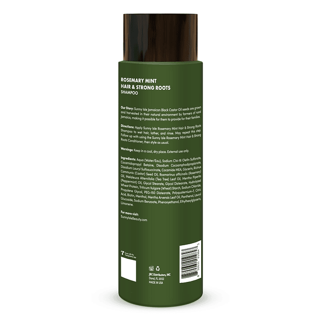 Shampoo Rosemary Mint para cabello y raíces fuertes, 12 oz |