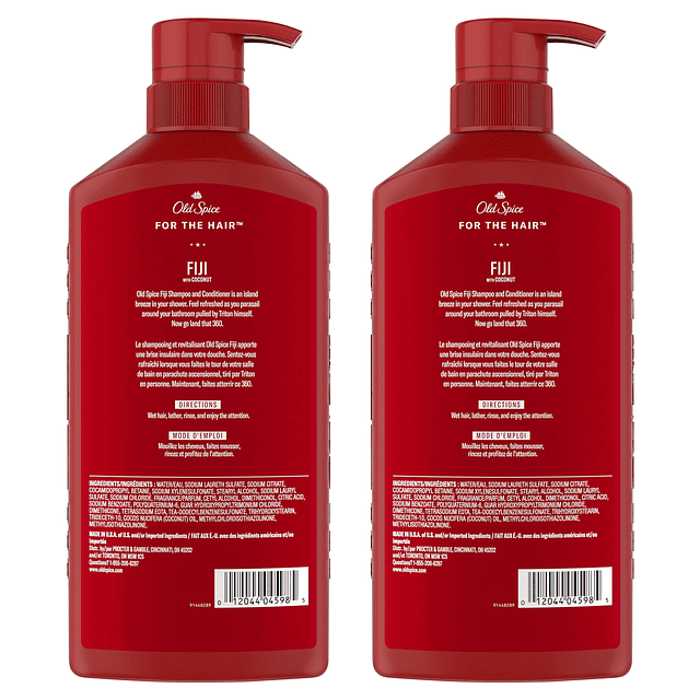 Fiji Juego de Shampoo y acondicionador 2 en 1 para hombres,