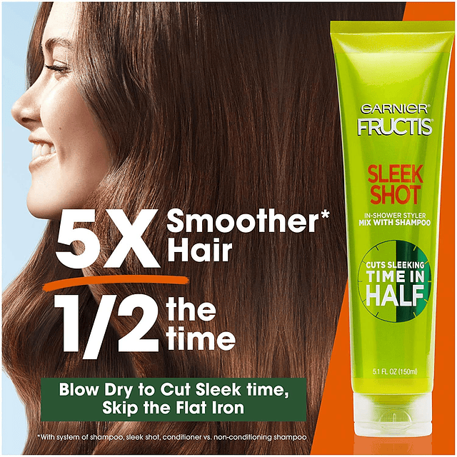 Hair Care Fructis Sleek Shot estilizador en la ducha, 5.1 on