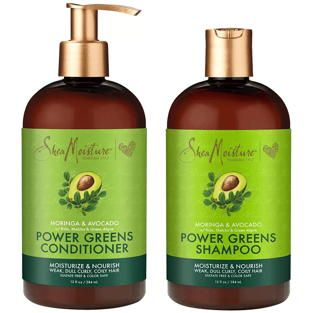 Power Greens Shampoo y acondicionador para cabello rizado Ca