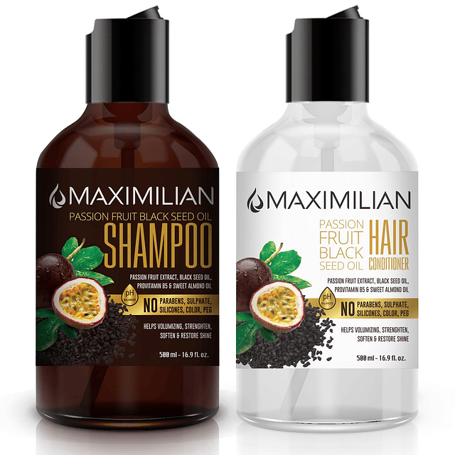 Maximilian Passion Fruit Juego de Shampoo y acondicionador p