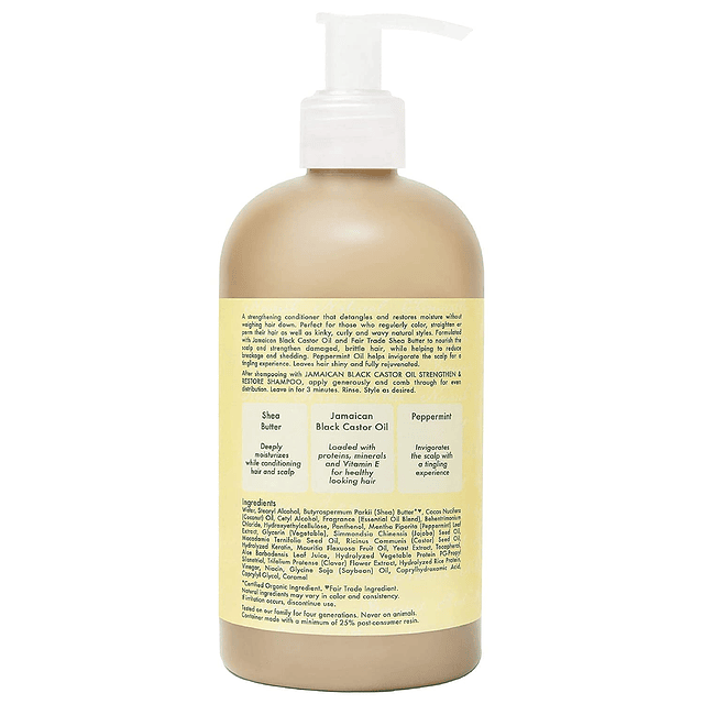 Aceite de ricino negro jamaicano 13 oz. Acondicionador para