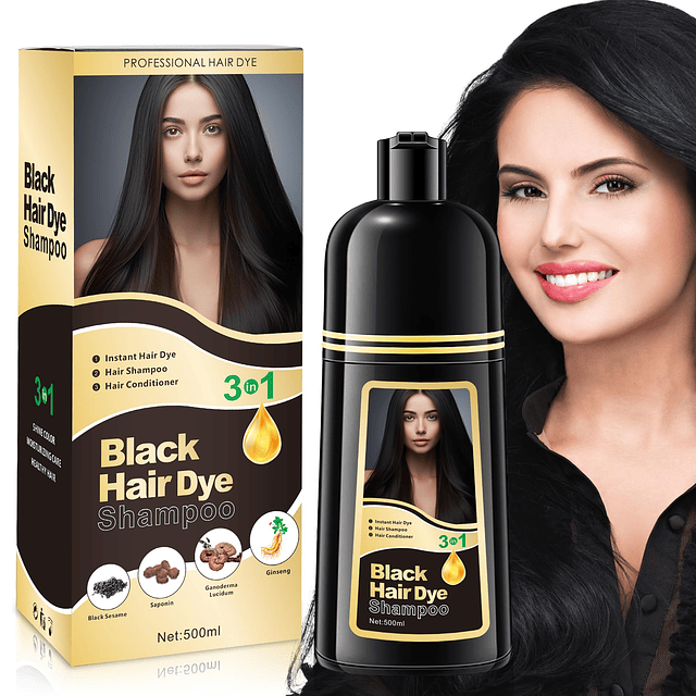 Shampoo de tinte para cabello negro, Shampoo de tinte negro