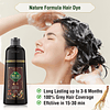 OUKYA Shampoo para tinte de cabello marrón oscuro 4 en 1, Sh