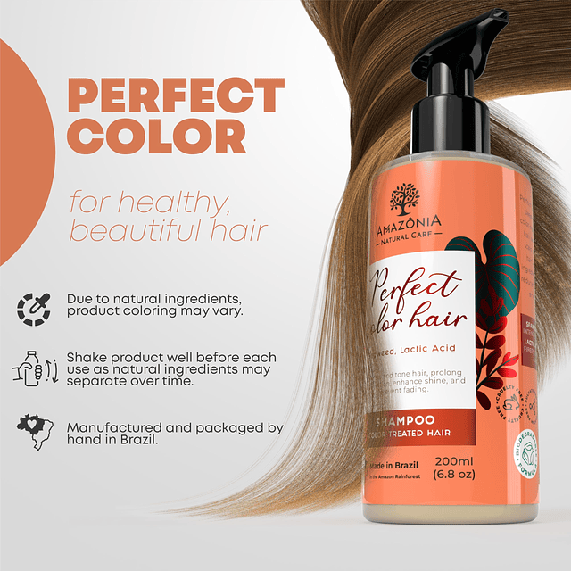 Amazonia Perfect Color Shampoo - Shampoo para cabello tratad