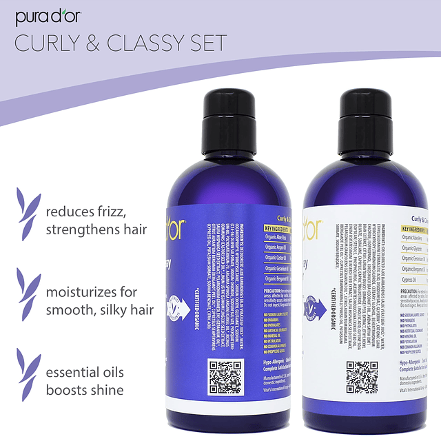 Acondicionador hidratante Curly & Classy (16 oz) Máxima defi