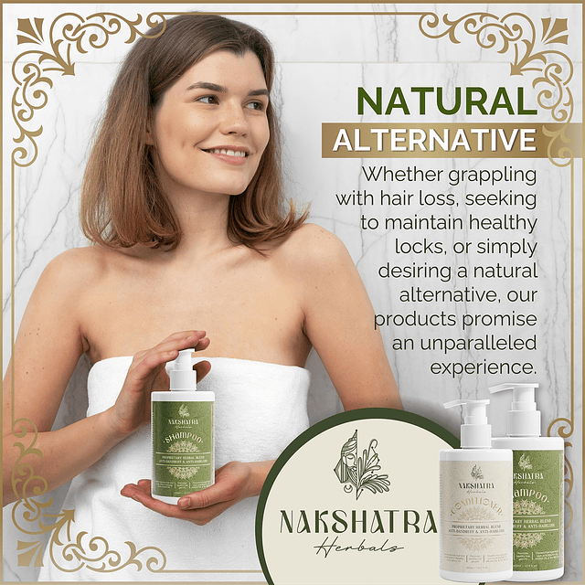 NAKSHATRA HERBALS Shampoo y acondicionador | Solución herbar