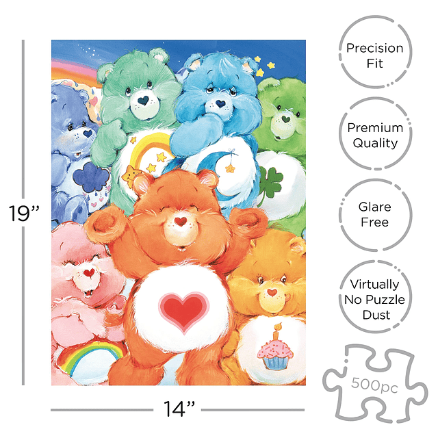 Care Bears Puzzle (rompecabezas de 500 piezas) Sin deslumbra