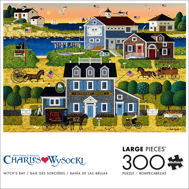 Charles Wysocki Witch's Bay Rompecabezas de 300 piezas para