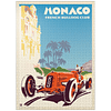 MyPuzzle Monaco: French Bulldog Club, Póster vintage Rompeca