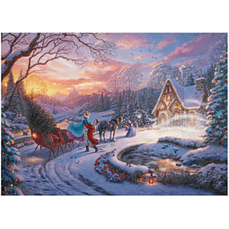 Thomas Kinkade Disney Vacaciones Cenicienta trae el árbol a