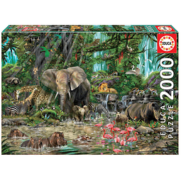 Puzzle Selva Africana de 2000 Piezas