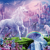 Unicorn Kingdom Puzzle XXL con purpurina de 100 piezas para