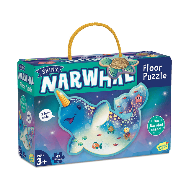 Narwhal Floor Puzzle Mágicamente ilustrado con 42 piezas de