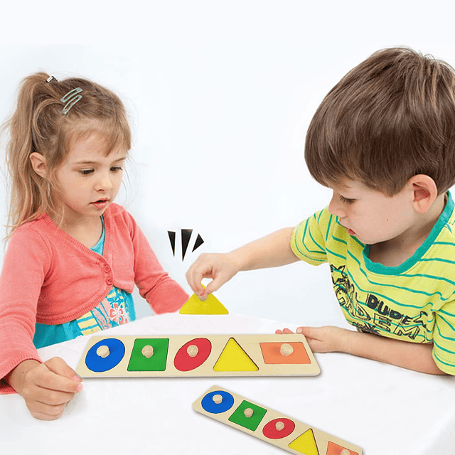 Rompecabezas con forma Montessori para niños pequeños de 1 a