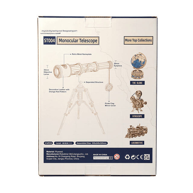 Rowood Telescope Rompecabezas 3D para adultos, kit de constr