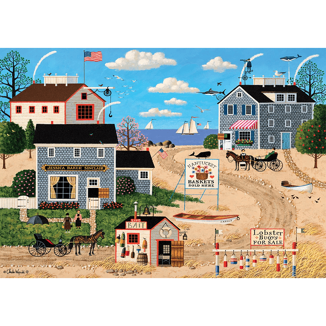 Charles Wysocki Nantucket Breeze Rompecabezas de 500 piezas