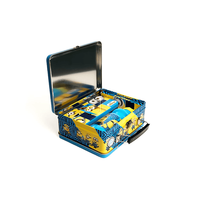 Set de regalo de caja de hojalata de los Minions para niños: