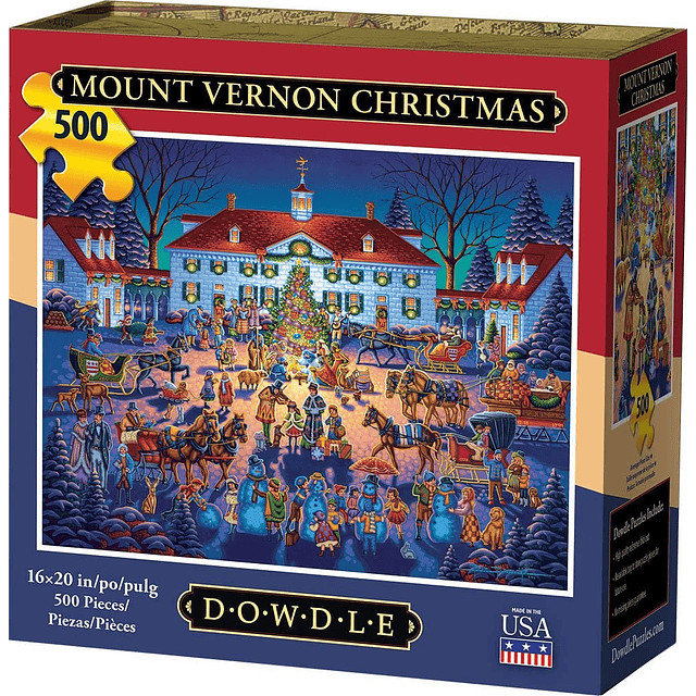 Dowdle Jigsaw Puzzle Mount Vernon Navidad 500 piezas