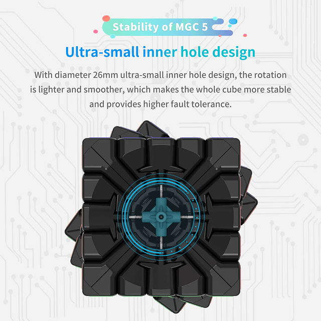 YJ MGC 5x5 Cubo magnético de velocidad sin pegatinas 5X5X5 C