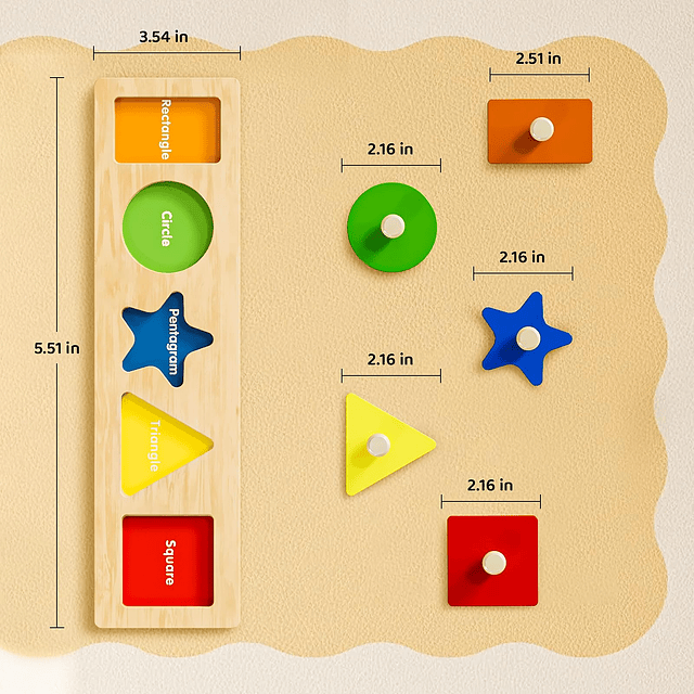 First Jumbo Knob Rompecabezas con forma de madera para niños