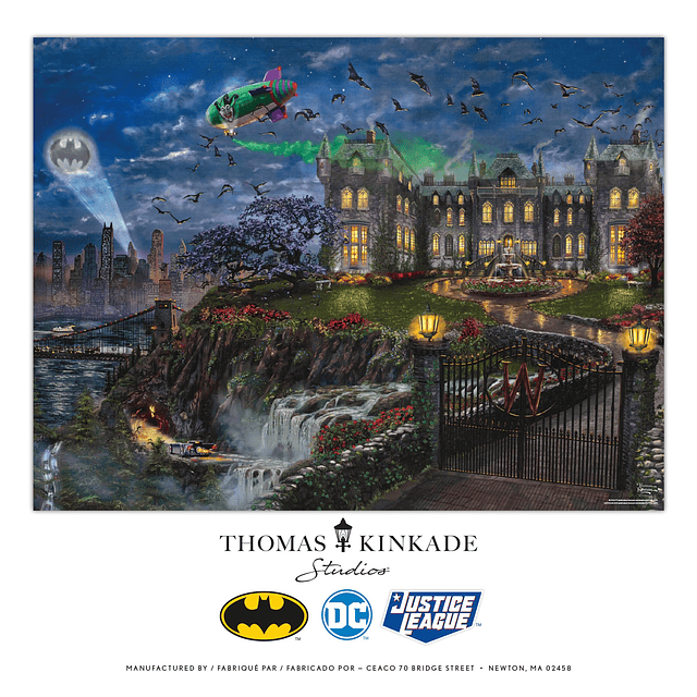 Thomas Kinkade Liga de la Justicia Wayne Manor Rompecabezas