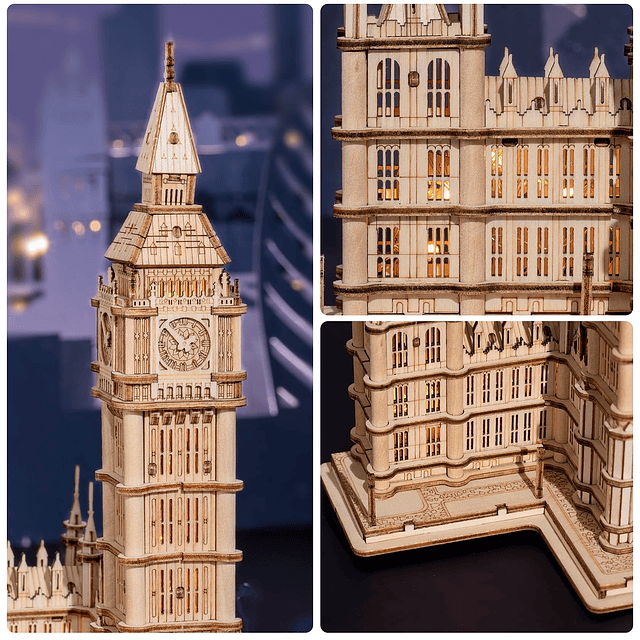 Rompecabezas de madera 3D para adultos y niños Big Ben -220