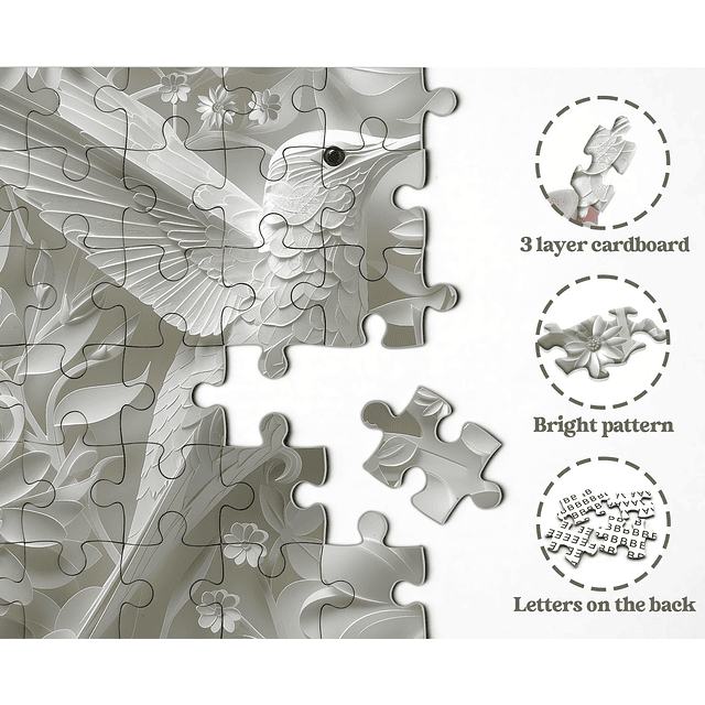 Rompecabezas de colibrí para adultos, 1000 piezas, rompecabe