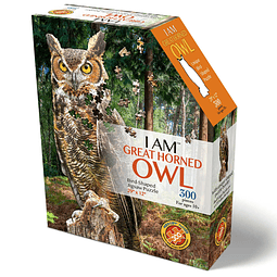 : I AM Great Horned OWL Rompecabezas de 300 piezas, rompecab