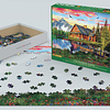 (EURHR La cabaña de pesca Puzzle de 1000 piezas Puzzle de 10