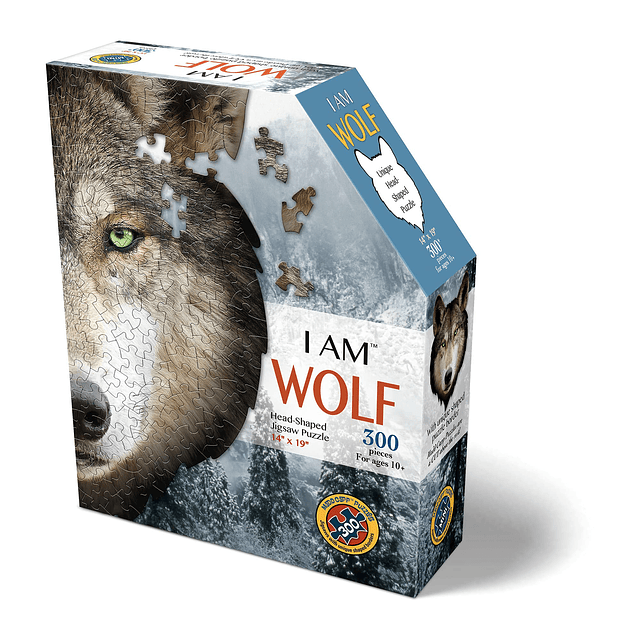 Puzzles SOY Lobo 300 Piezas Puzzle con Forma de Animal