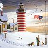 Charles Wysocki Faro West Quoddy Rompecabezas de 300 piezas