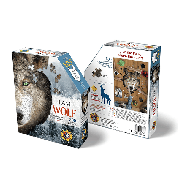 Puzzles SOY Lobo 300 Piezas Puzzle con Forma de Animal