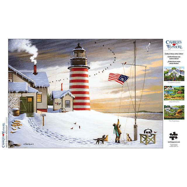 Charles Wysocki Faro West Quoddy Rompecabezas de 300 piezas