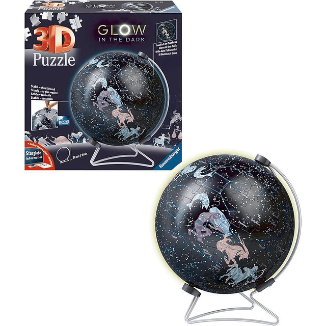 Puzzle-Ball Starglobe con edición que brilla en la oscuridad