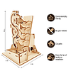 Rompecabezas de madera solar 3D Marble Run Kit de modelo de