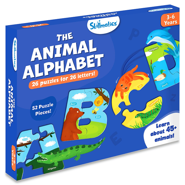 Animal Alphabet Puzzle Rompecabezas de 52 piezas para niños